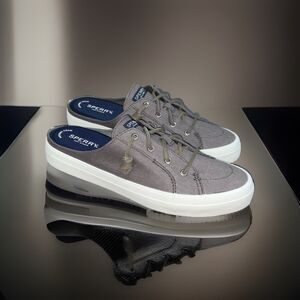 Sperry Crest Vibe Mule Canvas Grey Women’s Sneakers Size 11
